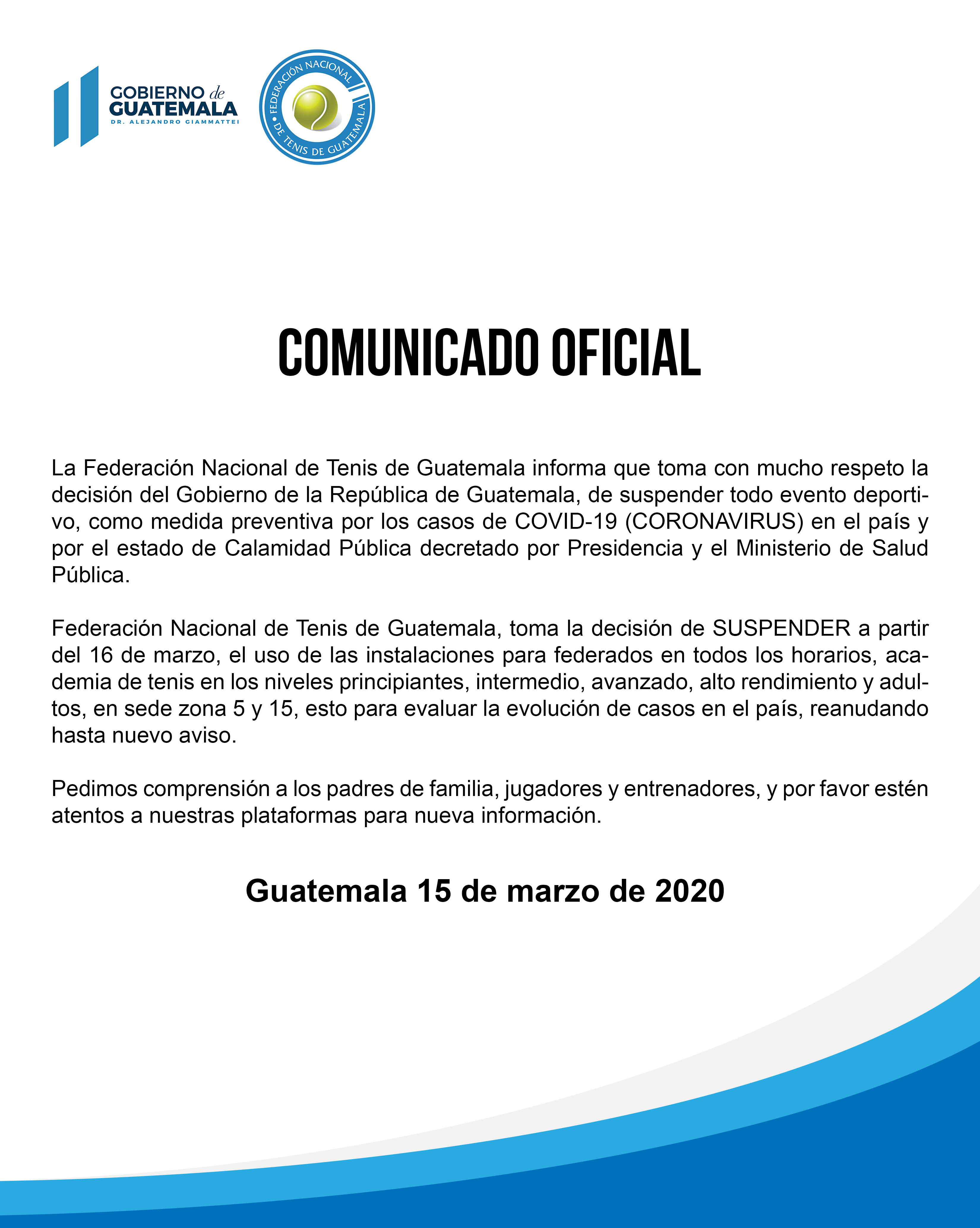 comunicado oficial