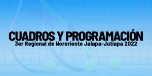Cuadros y Programacion del 3er Regional de Nororiente Jalapa-Jutiapa 2022