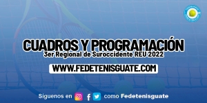 Cuadros y Programacion del 3er Regional de Suroccidente REU 2022